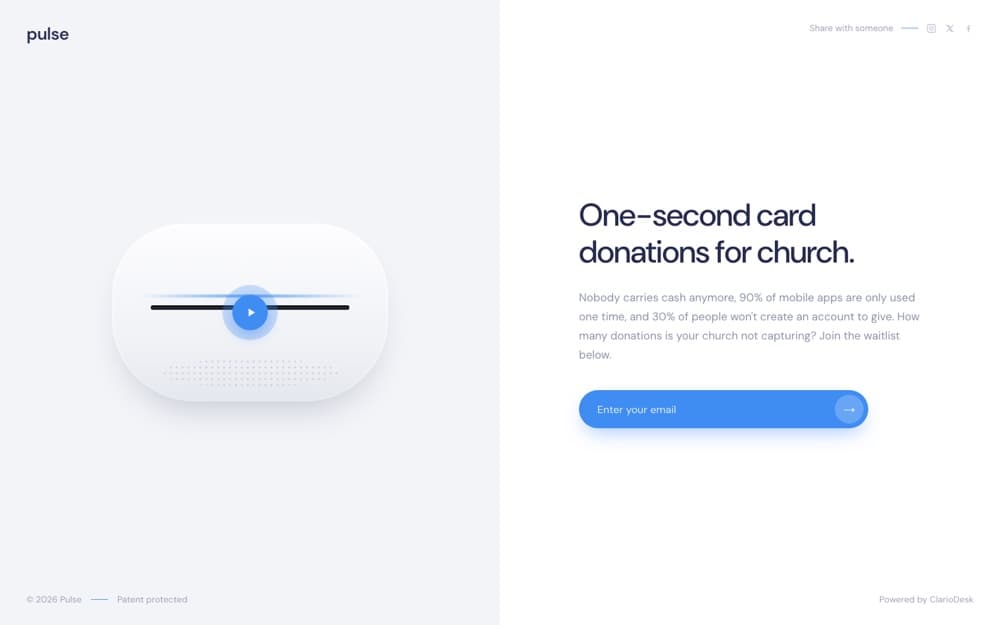 Split Media waitlist page template preview